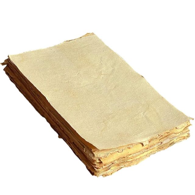 Vintage Handmade Deckled Edge Paper | 75 Sheets of Recycled Cotton Papers, Perfect Sheet for Any Medium, Blank Watercolor Paper Cards, 150 GSM Thick & Acid-free Antique Paper